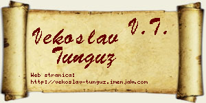 Vekoslav Tunguz vizit kartica